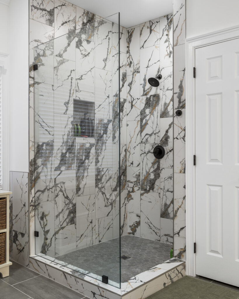 luxury bathroom with shower