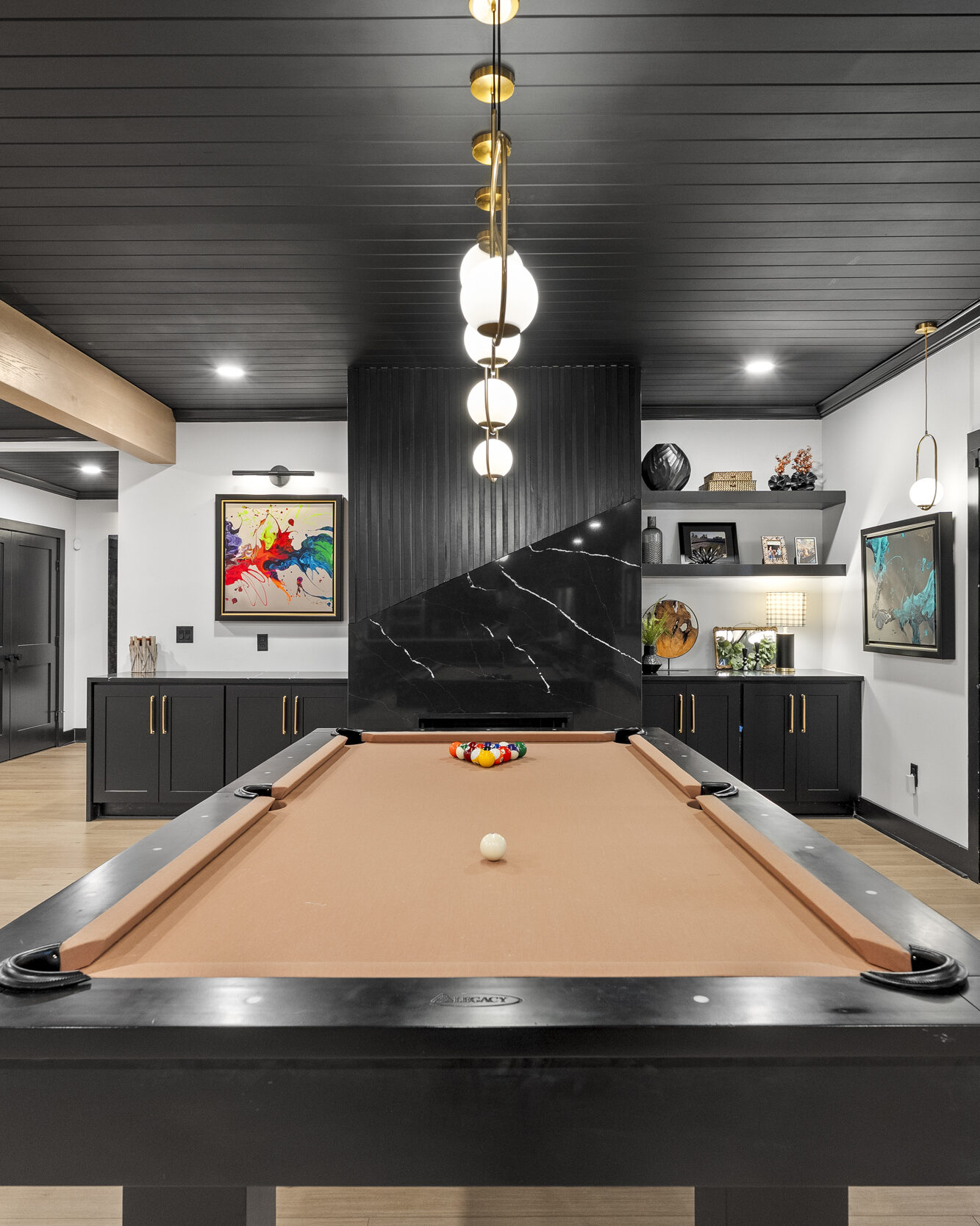 indoor gaming area remodel